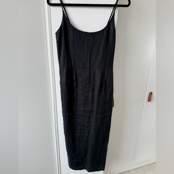 100% European Linen Midi Dress - Picture 3 of 5